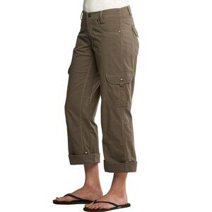 KUHL Womens Splash Roll Up Sz (14) Khaki/Patina Dye Cargo Hiking Pants Vtg *READ